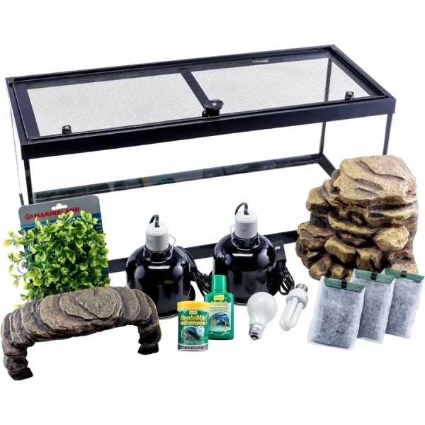 Deluxe 20-Gallon Turtle Habitat – Filter & Heating System
