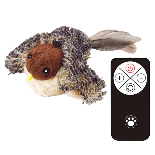 Interactive Chirping Bird Cat Toy – Plush Teaser for Cats