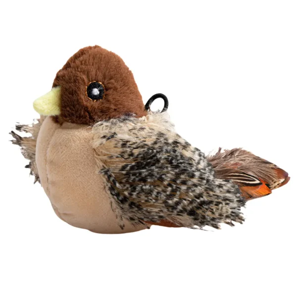 Interactive Chirping Bird Cat Toy – Plush Teaser for Cats