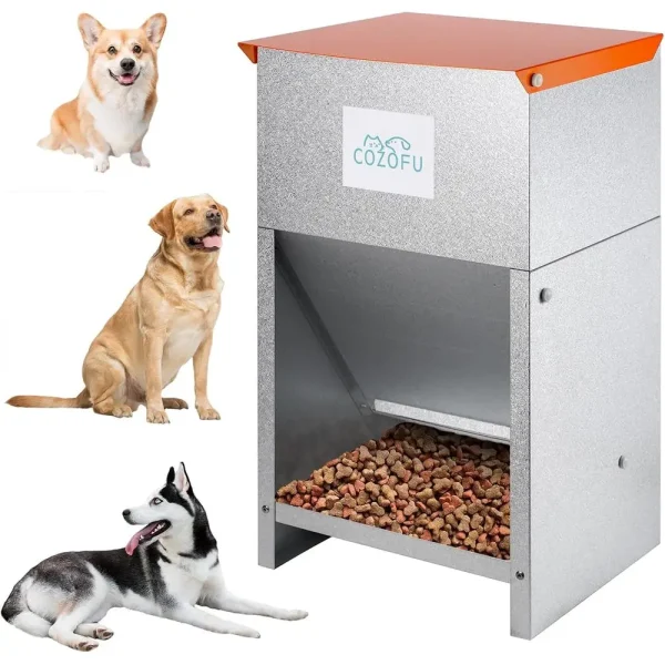 Metal Gravity Dog Feeder – Indoor/Outdoor Pet Food Station
