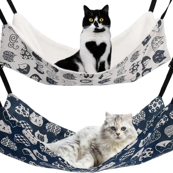 Hanging Hammock Bed – Reversible & Adjustable for Cats & Small Pets