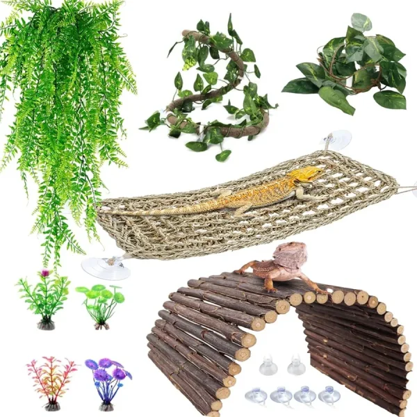 Reptile Habitat Accessories Set (9 pcs)
