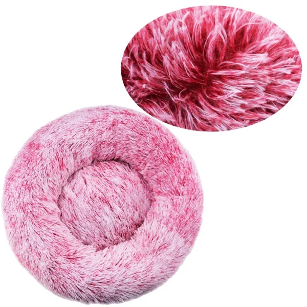 Round Plush Pet Bed – Super Soft & Warm