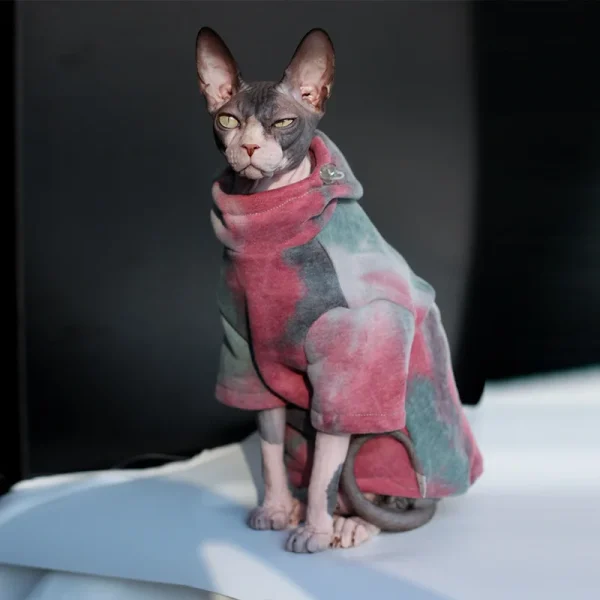 DUOMASUMI Sphynx/Devon Rex Fleece Jacket – Warm Winter Hoodie