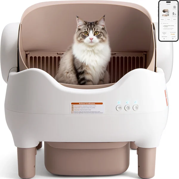 Automatic Self Cleaning Litter Box with APP Control